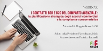 Webinar Fiavet 4 maggio p.v. ore 14.30 dal titolo "I contratti B2B e B2C del comparto agenziale : la pianificazione strategica degli accordi commerciali e la compliance consumeristica "